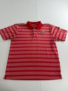 Knights Apparel New Mexico Lobos Polo Shirt Mens XL Red Striped Golf Licensed